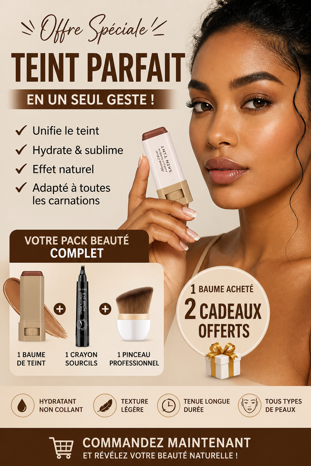 🧴 Baume de Teint NovaSkin– Teint Parfait & Hydraté en un Geste ✨