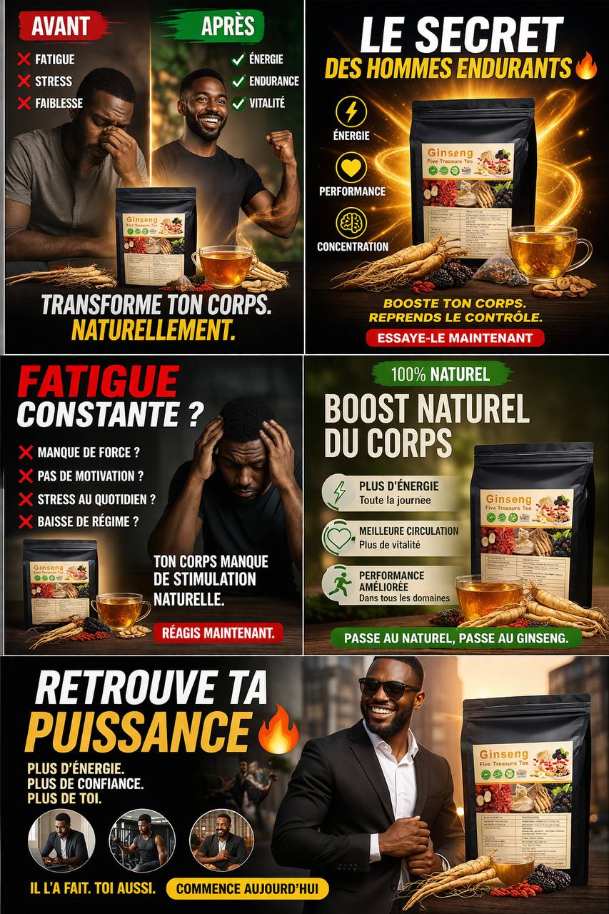 ⭐ Le Thé 5 Trésors – Énergie + Digestion + Vitalité